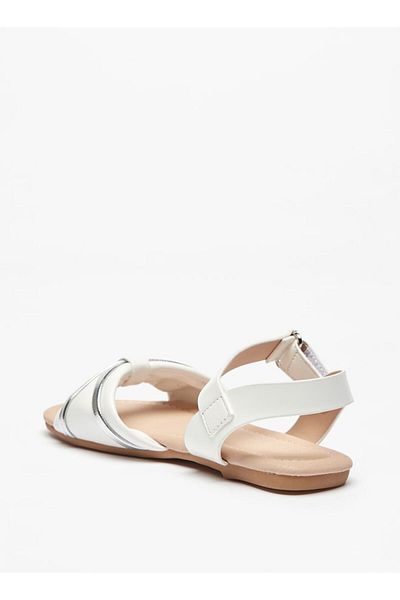 Flora Bella by Shoexpress Solid Open-Toe Sandals with Hook and Loop Closure