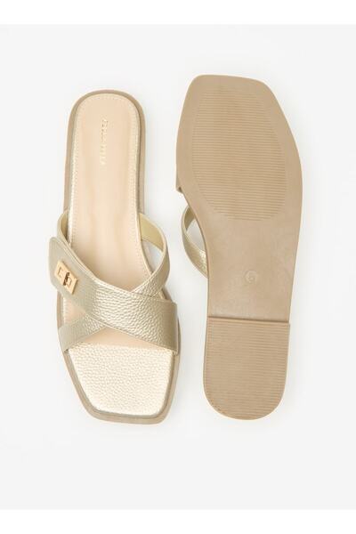 Flora Bella by Shoexpress Textured Slip-On Flat Sandals