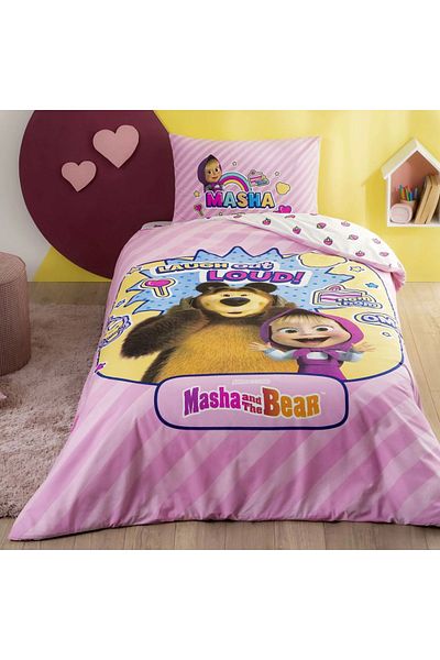 Taç Σετ Παπλωματοθήκη Masha And The Bery Super Cute