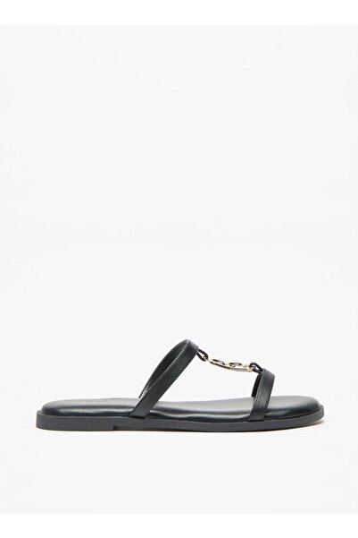 Flora Bella by Shoexpress Solid Slip-On Sandals with Logo Accent