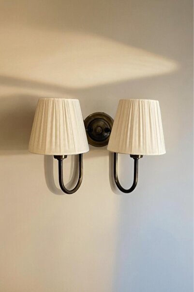 Fivorno Aydınlatma Basic Avangard Antique Applique Cream Hat - Double Sleeve