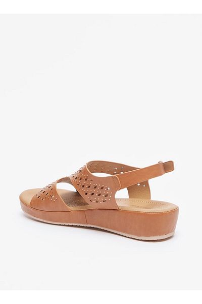 Flora Bella by Shoexpress Embellished Open-Toe Sandals with Buckle Closure