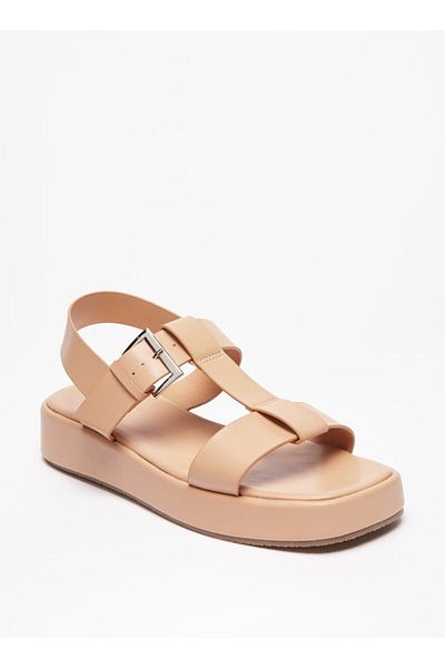 Flora Bella by Shoexpress Solid Strap Sandals with Buckle Closure