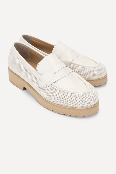 Valmenti Дамски мокасини Ewa - естествени/бежови обувки от естествена кожа