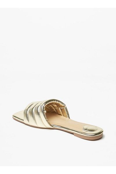 Flora Bella by Shoexpress Quilted Slip-On Slide Sandals