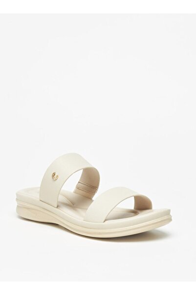 Le Confort صندل منسوج مفتوح من الأمام سهل الارتداء