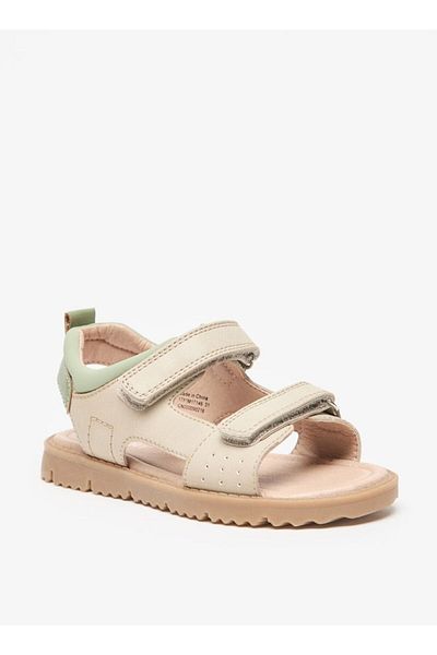 Mister Duchini Panelled Sandals with Hook and Loop Closure