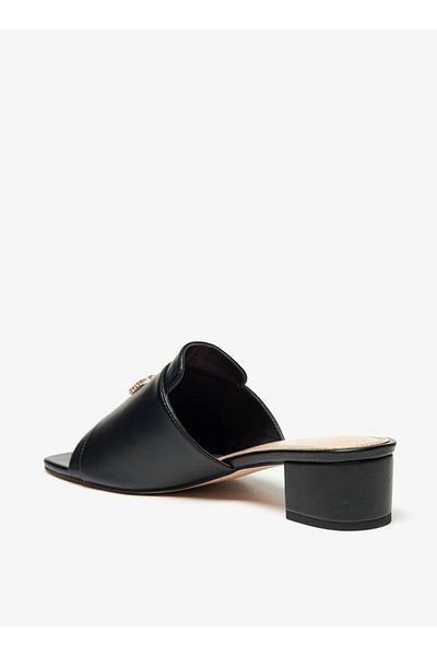 Celeste Women's Metallic Trim Slip-On Sandals with Block Heels