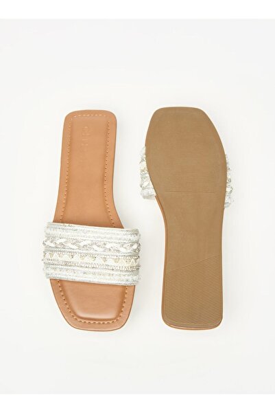 Celeste Embellished Open Toe Slip-On Sandals