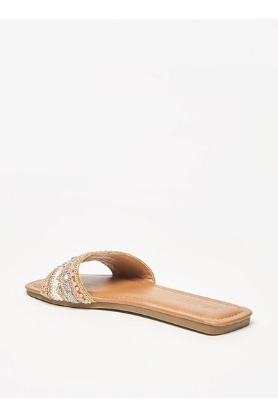 Celeste Embellished Open Toe Slip-On Sandals