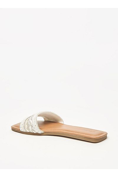 Celeste Embellished Open Toe Slip-On Sandals