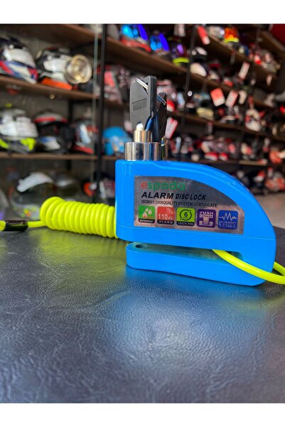 IXANN Motosiklet Disk Kilidi & Kask Kilidi Mavi