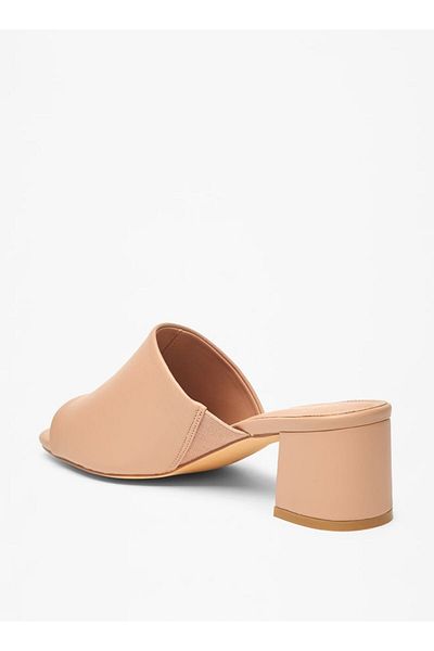Celeste Women's Solid Slip-On Sandals with Block Heels