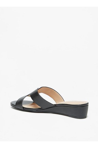 Celeste Women's Textured Slip-On Wedge Heels Slide Sandals