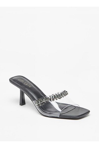 Celeste Women's Embellished Slip-On Sandals with Stilletto Heels