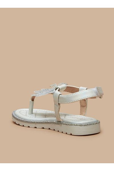 Juniors Butterfly Embellished Sandals with Hook and Loop Closure