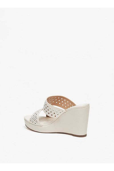 Celeste Women's Embellished Slip-On Sandals with Platform Heels