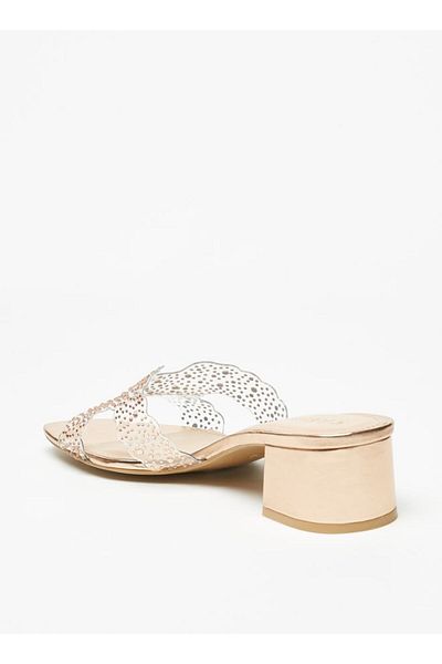 Celeste Women's Embellished Slip-On Sandals with Block Heels