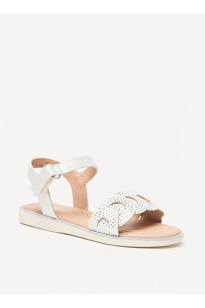 Juniors Embellished Sandals with Hook and Loop Closure
