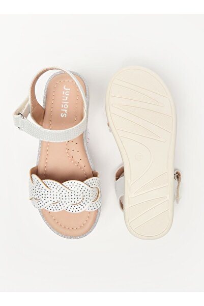 Juniors Embellished Sandals with Hook and Loop Closure