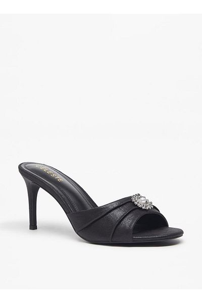 Celeste Women's Embellished Slip-On Sandals with Stiletto Heels