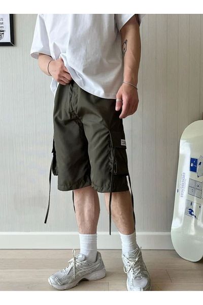 RE7EDİ UNISEX PARACHUTE SHORTS KHAKI