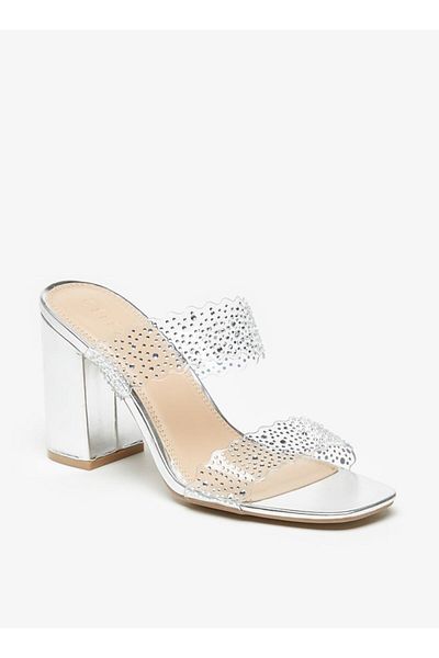 Celeste Women's Embellished Slip-On Sandals with Block Heels