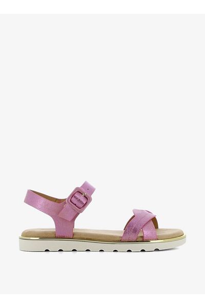 SJ Women's Cross Strap Sandals with Buckle Closure
