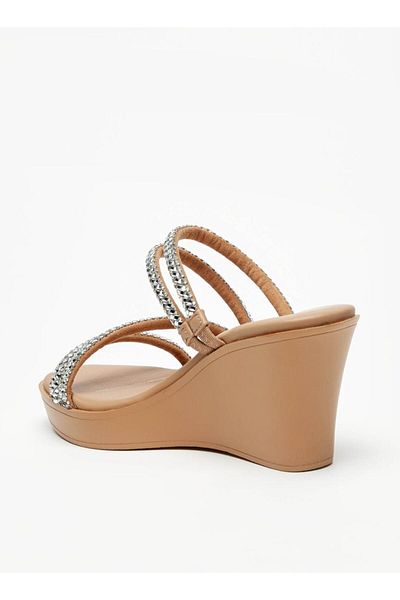 Celeste Women's Embellished Slip-On Sandals with Wedge Heels