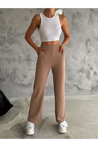 fiolin Women's Knitted Crepe Pants - Comfortable and Stylish