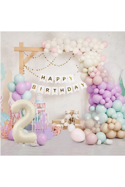 BİDOLUMUTLULUK Happy Birthday Birthday Celebration Balloon Set Party Fun Cele...