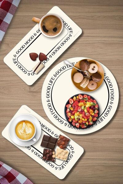 Decovetro Good Life 3-Piece Round Set - Glass Serving Plate