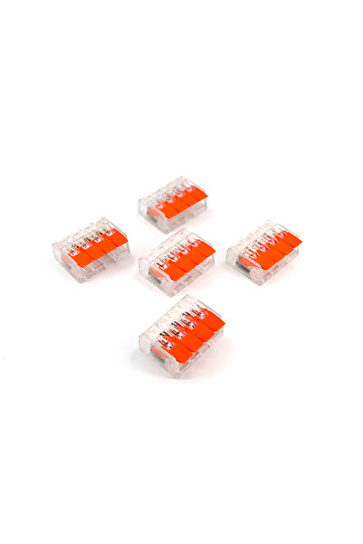 Aksa 5 Adet 4'lü Tırnaklı Kablo Bağlantı Elektrik Buat Klemensi