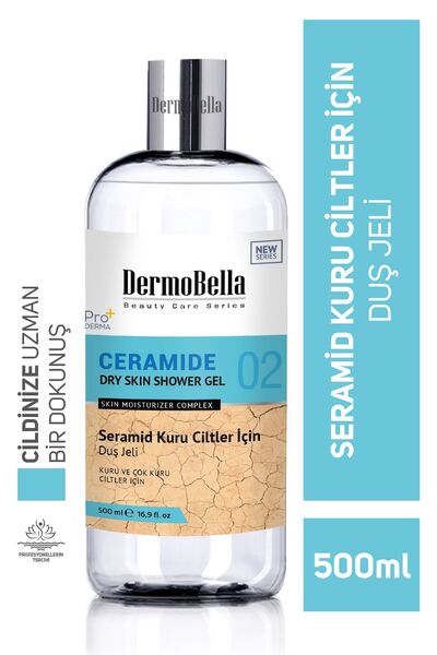 DERMOBELLA Ceramide Kuru Ciltler Için Nemlendirici Ve Besleyici Duş Jeli 500 ml