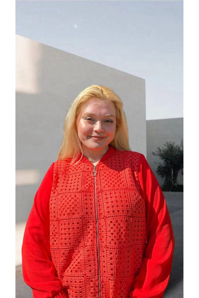 FUAT GÜRSEN Coral Cap - Guipure Detailed