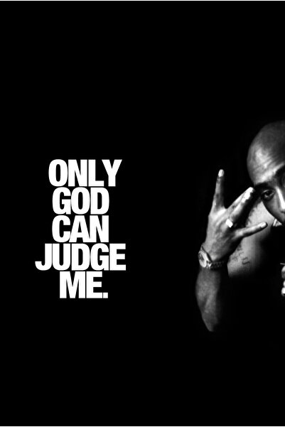 hediyeniburadabul Poster retro din lemn cu tematică Tupac