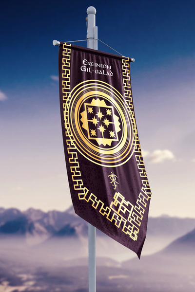 Vagonik Yüzüklerin Efendisi Güç Yüzükleri Ereinion Gıl-galad Krallığı Flama B...