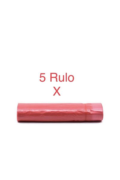 MAXİPACK Drawstring large size strawberry scented garbage bag 5 rolls 10 bags 65x70