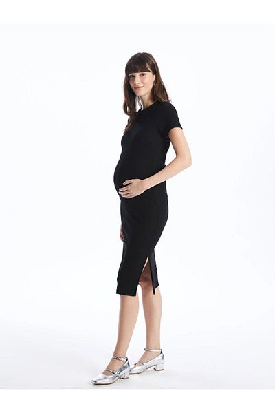 LC Waikiki Φόρεμα εγκυμοσύνης LCWAIKIKI Maternity Crew ίσιο κοντομάνικο φόρεμα εγκυμοσύνης