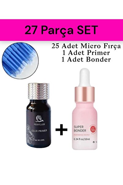 Peony Lash SET PRIMER+BONDER Ipek Kirpik Öncesi VE SONRASI Işlem Güçlendirici...