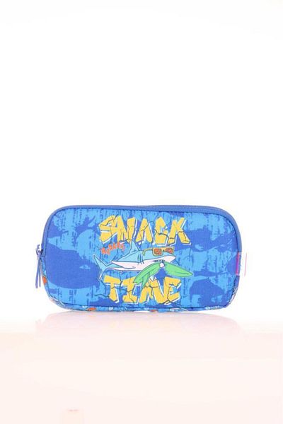 KAUKKO Παιδική τσάντα μολυβιού 3 θέσεων - Fast Snack Time Blue L8172