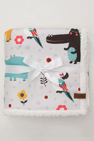HAMUR Fluffy Baby Blanket 80x100 Cm Animal Sheep Feather Blanket