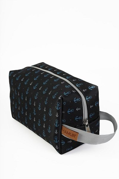 HAMUR Zippered Dirty Clean And Wet Dry Baby Laundry Clothes Outfit Multi-Purpose Makeup Bag Anchor