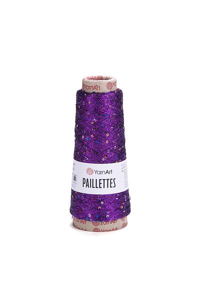 Yarnart PAILLETTES - Μωβ-8009 Μοντέλο Πλεκτό Φόρεμα με νήματα