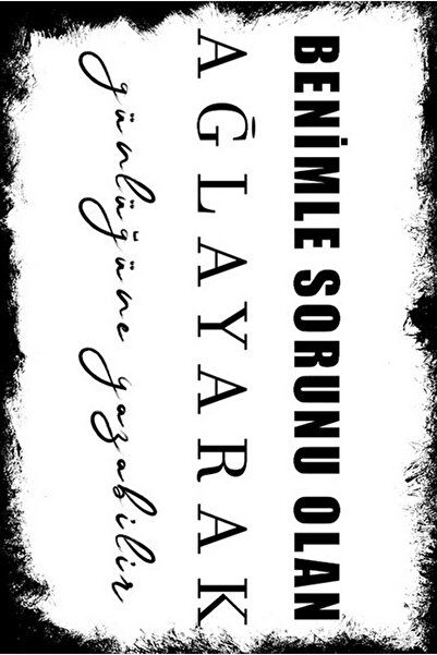 hediyeniburadabul Γραπτή ρετρό ξύλινη αφίσα