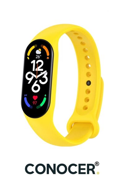 CONOCER Xiaomi Mi Band 7 Uyumlu Silikon Yüksek Kalite Kordon Kayış