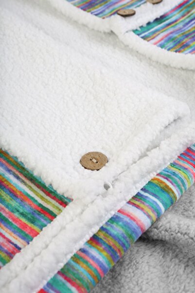 HAMUR Baby Outer Swaddle Blanket Sleeping Bag Baby Stroller Pushchair Cushion Cover Fluffy Blanket Bb-504