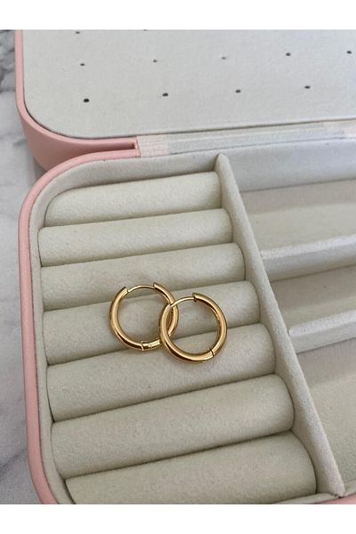 Akiha Aksesuar Steel Earrings - Small Hoop Model