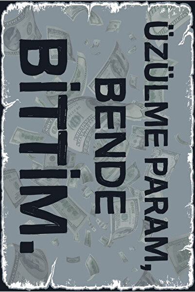 hediyeniburadabul Poster retro din lemn scris