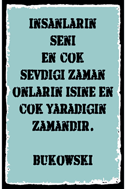 hediyeniburadabul Poster retro din lemn scris